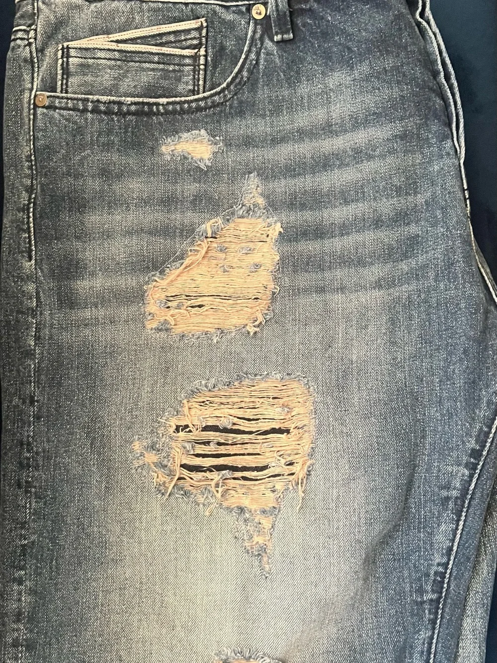 Cult of Individuality Distressed Blue Jean Shorts